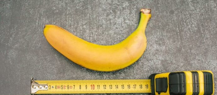 mjerenje penisa na primjeru banane